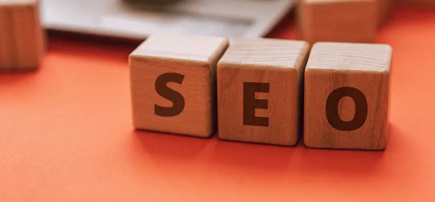 Blocks of letters spelling out SEO